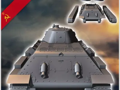 T-34-76 M1940 - Soviet army WW2 Second World East front Ostfront 3D print model