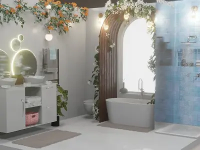 BATHROOM Low-poly 3D model