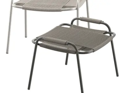 UNOPIU Coco footstool Low-poly 3D model