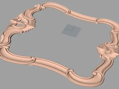 Photo frame 3D relief models STL Files used for CNC Router E1001 3D model