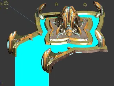 New Area - Ancient Heritage - Artificial Waterfall 01 3D model