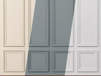 Wall molding 14  Boiserie classic panels 3D model