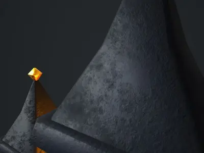 Victorian Street Lamp Low-poly 3D model