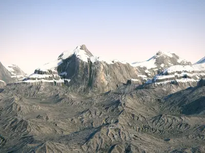 Terrain 01 PBR Low-poly 3D model