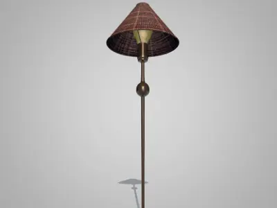 Red Floor Lamp 3D model