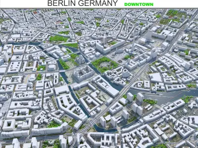 Berlin Downtown Germany Low-poly 3D model