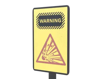 Street Sign 23 Low-poly 3D model