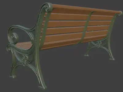 Park Bench 3D Model 3D model