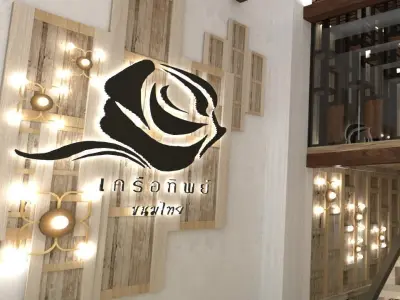 Thai Wall Lamp Low-poly 3D model