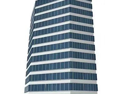 Tall Glass Building 118 Low-poly 3D model