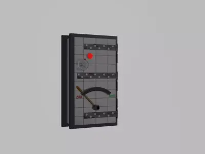 sheathing-door gauge on wall 3D model