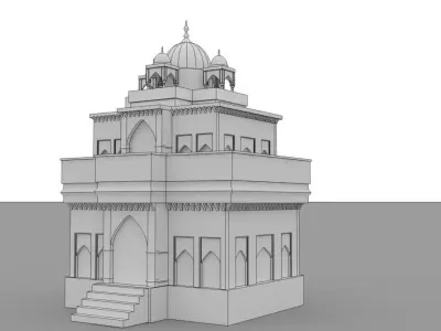 indian palace Dome Structure 3D model