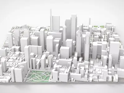 Cityscape Philadelphia USA 3D model
