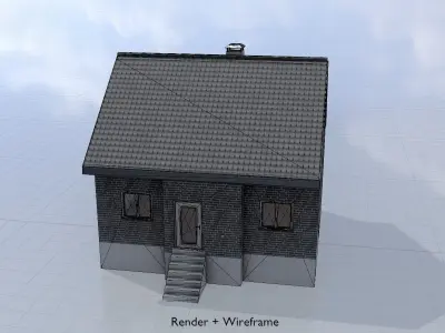 Modern single-family house version 3 L Low-poly 3D model
