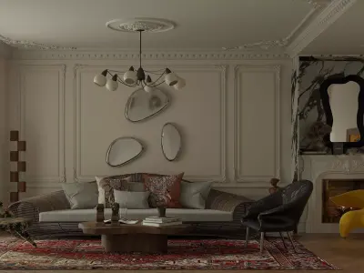 apartment interior scenes      3D model 12