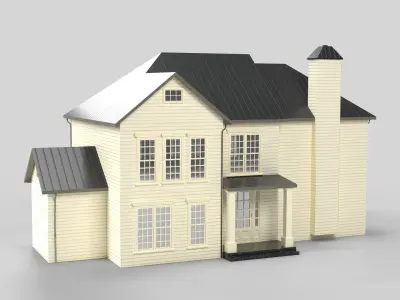 Cottage House Design 20T5  Low-poly 3D model