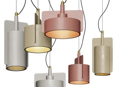 Nordic Design Industrial Cement Pendant Light 3D model