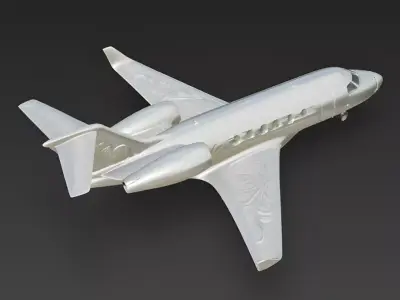 Pearl Aurora Futuristic Luxury Private Jet Low-poly 3D model