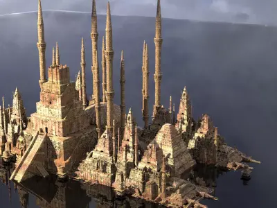 City of Nazca civilization Ruins 2 3D model