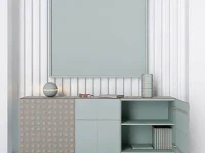 BESTA Storage combination with doors 3D model