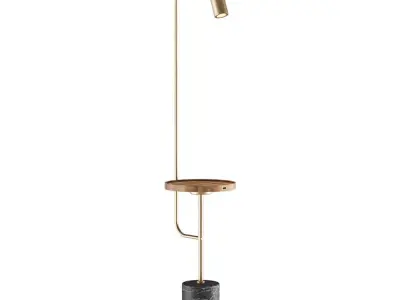 Floor Lamp With Table And Usb Charging 3D model