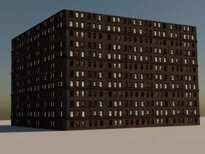 Building 10 Low-poly 3D model buy