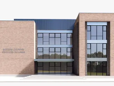 University Low-poly 3D model