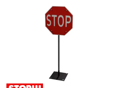 Stop sign model 3D model