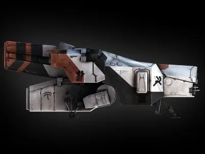 District 9 Dropship Low-poly 3D model