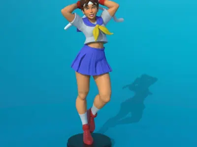 Sakura Street Fighter 3D print model