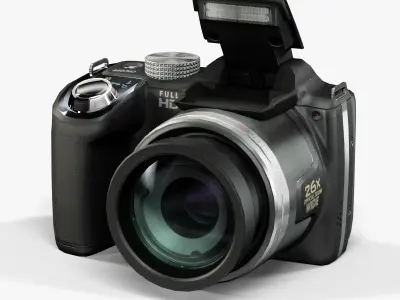 Olympus SP-720UZ bridge digital camera Low-poly 3D model