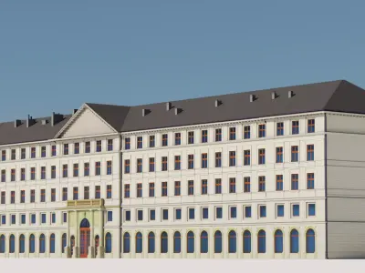 Eastern European Building 012 Low-poly 3D model