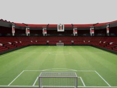 Fulham Football Stadium Low-poly 3D model