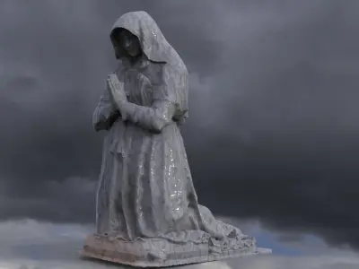 Renaissance Mary prayer statues  3D model