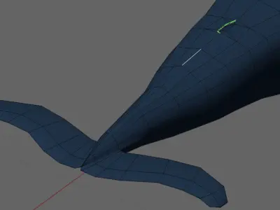 For Anime - Simple Blue Whale 3D model