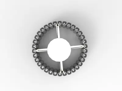 Galliano Round Chandelier Low-poly 3D model