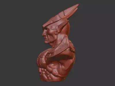 Guyver Head Bust 3D Model - STL Printable Sci-Fi Robot 3D print model
