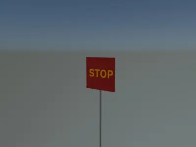 Stop Sign Free low-poly 3D model