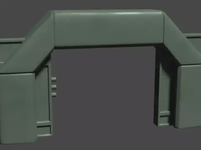 Space ship door Free low-poly 3D model