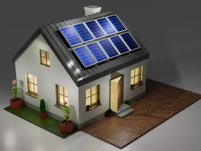 Home Solar Energy 3D model