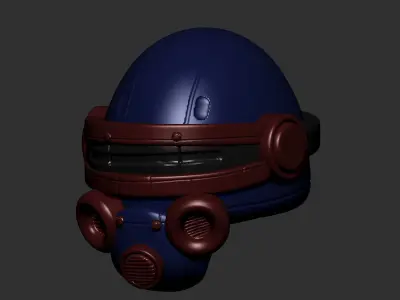 helmet high poly sculpt 3d printable ver 7 3D model 3D model 74