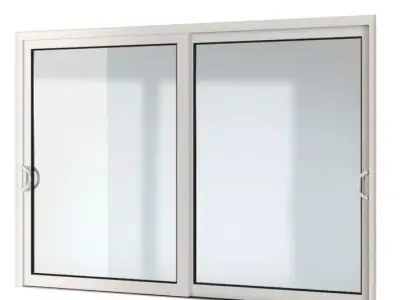 Modern double window 18 am109 3D model