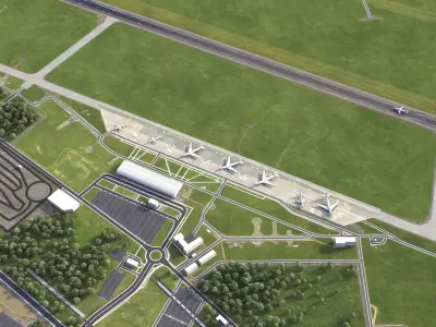 Modlin - 3D Airport Model Low-poly 3D model