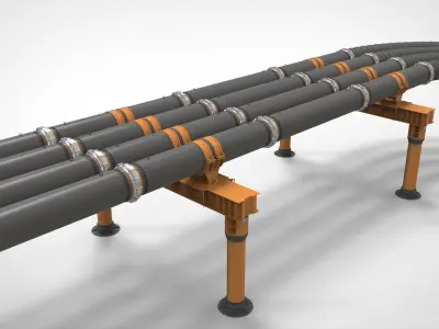 sci fi tube 3D model