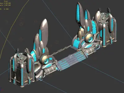 Different dimension - building -3 city gate 3D model
