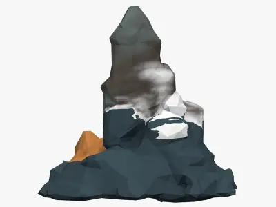 Low Poly Stone 3D model