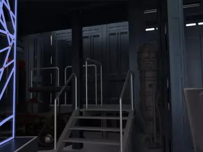 Set 3a Echo Base Control Room 1-6 Scale Hottoys 3D Model Pack