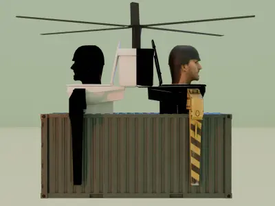 skibidi toilet container 3D model