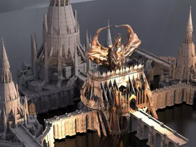 Coronation Baroque marble Halls Kit bash  3D model