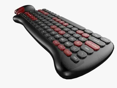 Wireless Keyboard Mouse Set Night Black Version  3D model